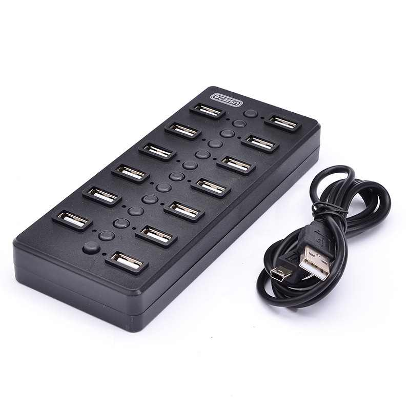 工廠直銷13口USB2.0集線器 帶獨立開關與拓展功能，支持Logo定制